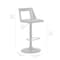 Armen Living Milan Adjustable Swivel Black Faux Leather and Black Wood Bar Stool with Black Base LCMLBABLBL - alternate 4